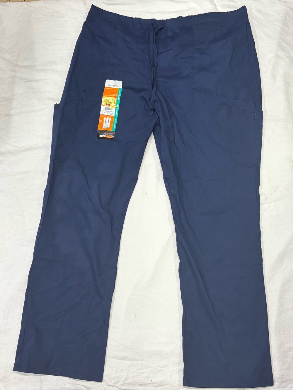 Scrubstar Navy Cargo Drawstring Scrub Pants with Side Pockets